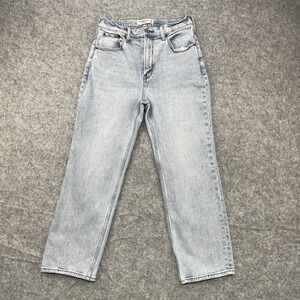 Women Abercrombie & Fitch Ultra High Rise Ankle Straight Light Blue Jeans 28/6